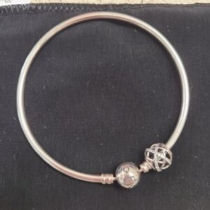 Pandora Bangle Bracelet with charm